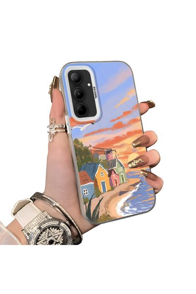 ucuc Samsung Galaxy A35 Compatible Sunset Beach Scenery Printed Acrylic Back ...