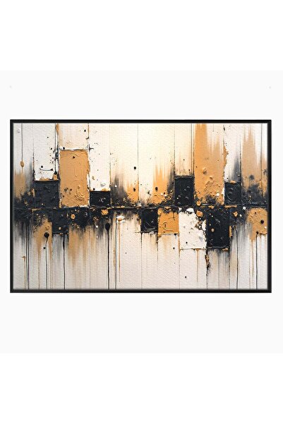 Luxcanva Tablou Canvas Abstractie Eleganta 120x80 cm cu Rama Negru Abstractie...
