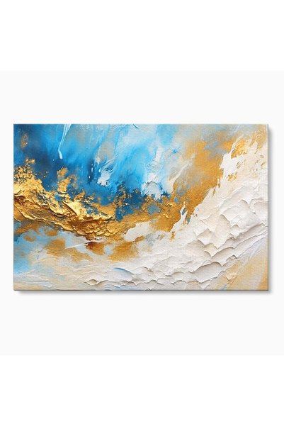 Luxcanva Tablou Canvas Abstractie Ceruleana 70x50 cm pe Sasiu Lemn Abstractie...