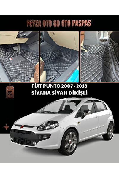 FEYZA OTO FİAT PUNTO SERİSİ 2007 - 2018 ARASI 8D PREMİUM KAYMAZ TABAN ARACA Ö...