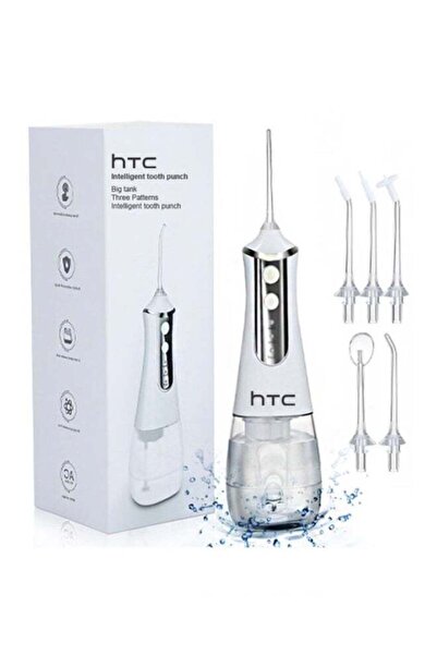 HTC Water Jet Oral Hygiene Irrigator Cordless Floss Dental White 350ml