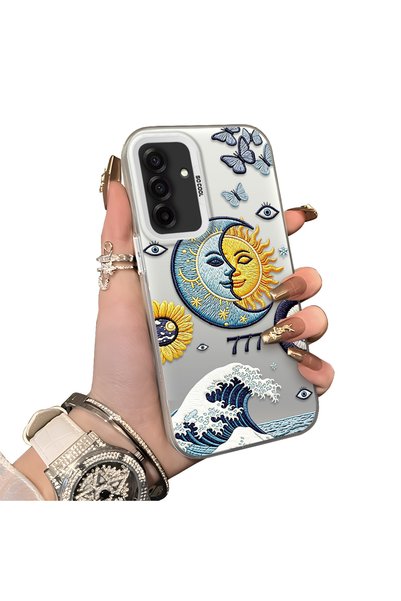 ucuc Samsung Galaxy A26 Compatible Sun-Moon Eye and Wave Butterfly Pattern Ac...