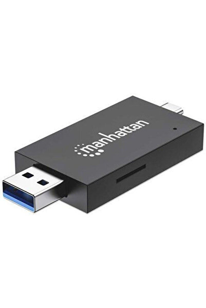 MANHATTAN Αναγνώστης καρτών USB 3.0 USB 3.2 USB 2.0 για SD microSD Κωδικός: 1...