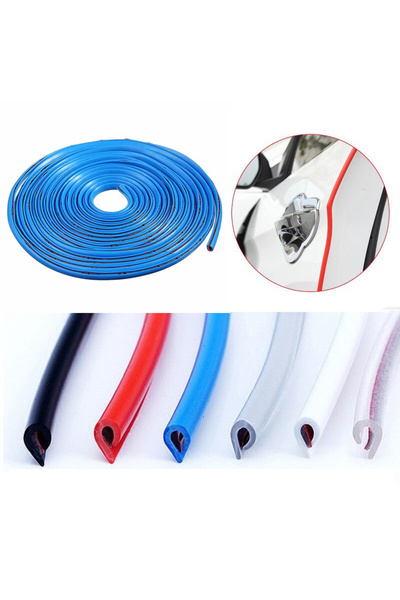 Oto Aksesuarcım Door Protection Wick U Type Snap Strip 5 Meters Blue