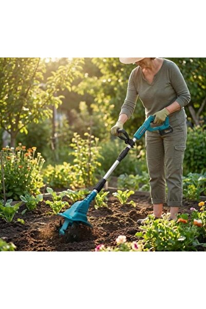 OneStore Cultivator electric de grădină fără fir de 88V, Mini-motosapă, 2 bat...