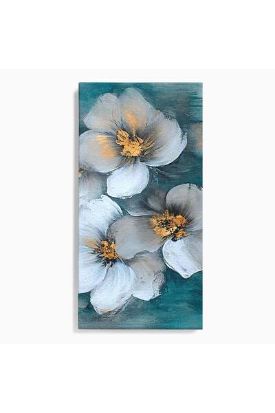Luxcanva Tablou Canvas Petale de Lumină 70x140 cm pe Sasiu Lemn Flori Abstrac...