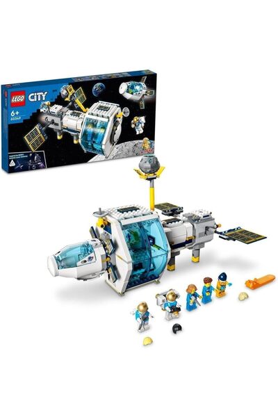 LEGO 60349 City Lunar Space Station, NASA-inspired building toy, model set wi...
