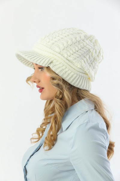 Ritagarcia Women's Cuffed Knitwear Beanie Knitted Patterned Winter Hat Cap
