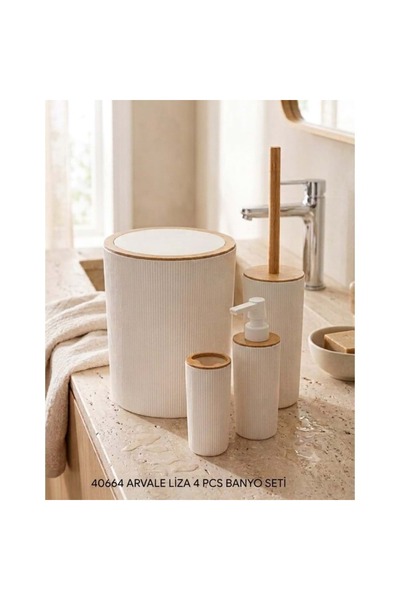 Genel Markalar konak alışveriş 40664 -BANYO SETİ 4LÜ ARVALE LİZA BEYAZ
