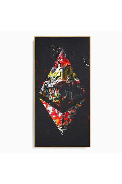 Luxcanva Tablou Canvas Geometrie Urbana Abstracta 60x120 cm cu Rama Auriu Geo...