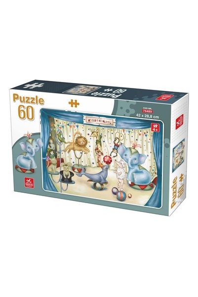 Deico Puzzle Circul Animalelor – Puzzle pentru copii, 60 de piese