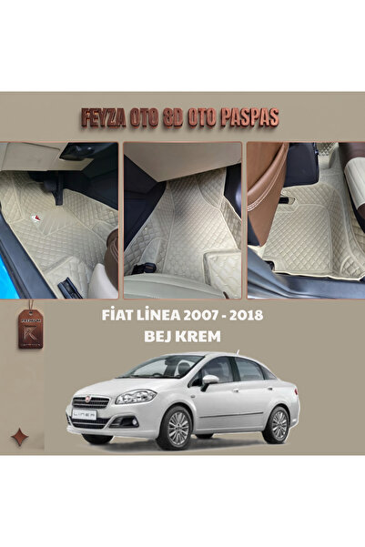 FEYZA OTO FİAT LİNEA SERİSİ 2007 - 2018 ARASI 8D PREMİUM KAYMAZ TABAN ARACA Ö...