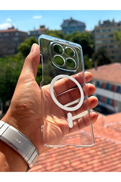 İtarz Redmi Note 15 ile Uyumlu Magsafe Mıknatıslı Şeffaf Sararmaz Premium Tre...
