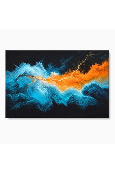 Luxcanva Tablou Canvas Furtuna Elementelor 120x80 cm pe Sasiu Lemn Furtuna Pe...