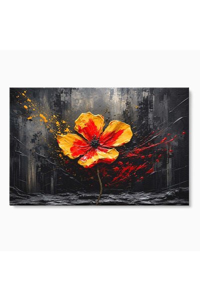 Luxcanva Tablou Canvas Floare Vibranta 120x80 cm pe Sasiu Lemn Floare Abstrac...