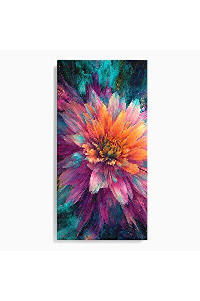 Luxcanva Tablou Canvas Floare Cosmica 60x120 cm pe Sasiu Lemn Floare Abstract...
