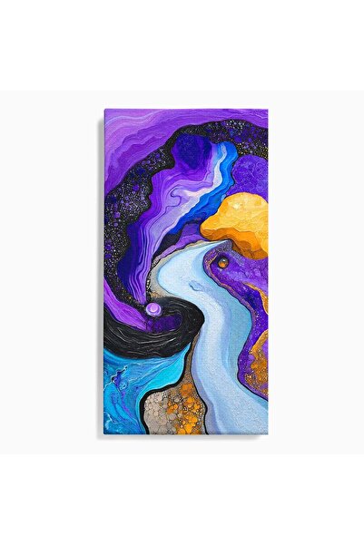 Luxcanva Tablou Canvas Calea Galactica 50x100 cm pe Sasiu Lemn Abstract Galax...