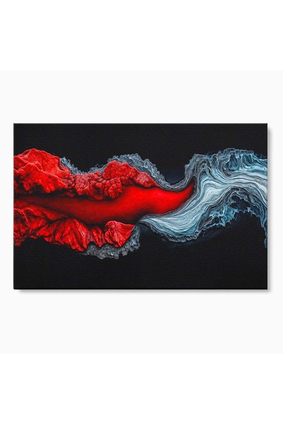 Luxcanva Tablou Canvas Fluxul de Lava 100x70 cm pe Sasiu Lemn Abstract Arta Flux