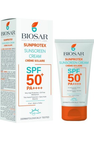 BİOSAR كريم واقي من الشمس سنبروتكس بعامل حماية +50، 50 مل