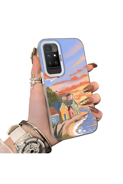 ucuc Xiaomi Redmi 10 4g Compatible Sunset Seaside Scenery Printed Acrylic Bac...