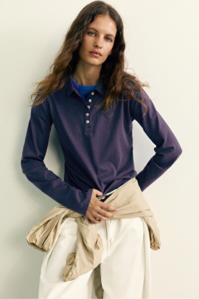 Pull & Bear Uzun kollu polo tişört