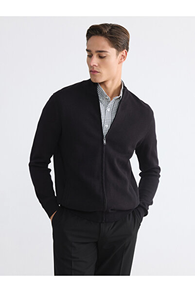 LC Waikiki Standard Fit Stand-up Collar Men's Knitwear Cardigan