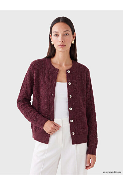 LC Waikiki Cardigan tricotat de damă cu guler rotund
