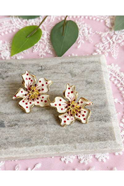FLAWSOME JEWELRY STORE Flower Shaped Spotted Non Tarnish Non Allergenic Pinte...
