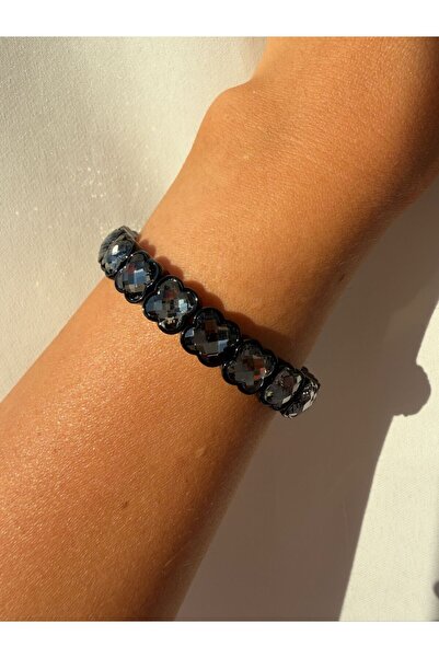 nesdesignn Clover Stone Rubber Bracelet — Black