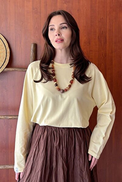 Ceylan Otantik Butter Yellow Single Jersey Raglan Sleeve Body