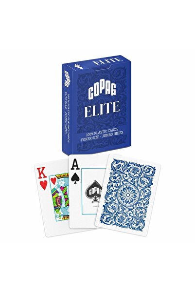 Copag Playing Cards Poker, Elite - 100% Plastic, Blue