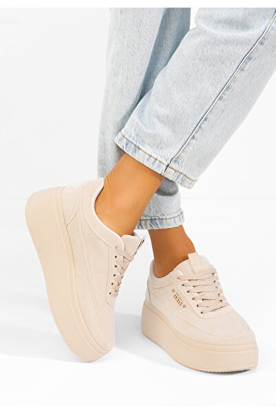 B T Shoes Sneakers cu platformă Misheya bej