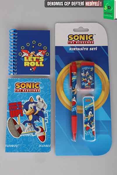 Sonic X Dekomus Licensed Unlined Mini Notepad, Pen, Eraser, Tip and Pocket No...