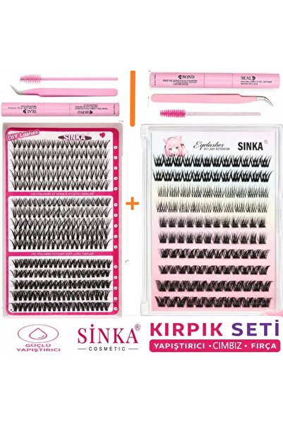 SİNKA Takma Kirpik 2'Lİ Set Demet Kirpik 2 Model Bir Arada