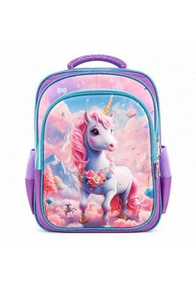 Royal Rucsac școlar pentru fete - Model unicorn, culoare mov, Dimensiuni 40*3...