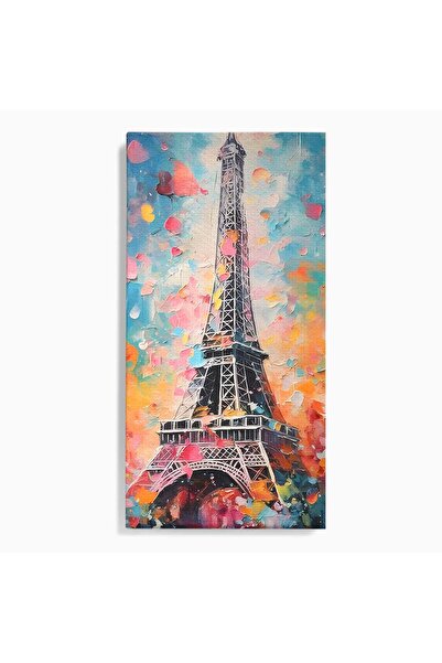 Luxcanva Tablou Canvas Turnul Eiffel Primavaratic 50x100 cm pe Sasiu Lemn Tur...