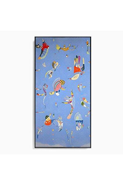 Luxcanva Tablou Canvas Dansul Formelor Abstracte 70x140 cm cu Rama Negru Abst...