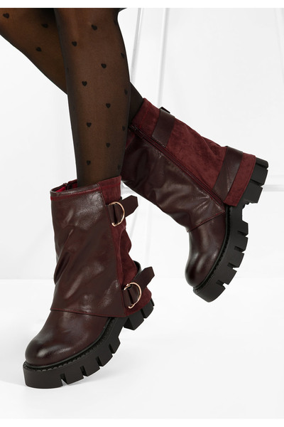 B T Shoes Ghete inalte dama Olyana grena