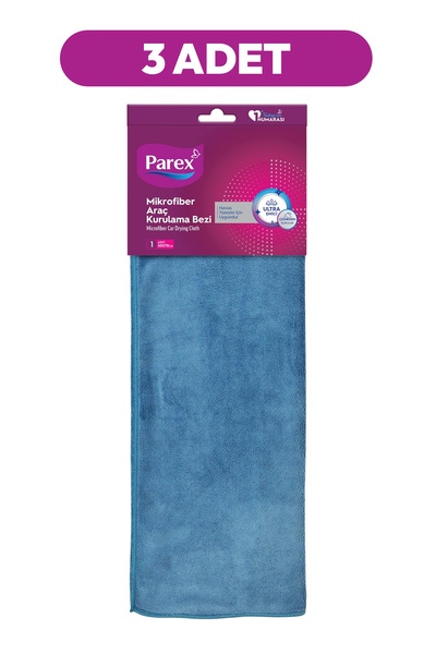 Parex Mikrofiber Araç Kurulama Bezi Üçlü Paket