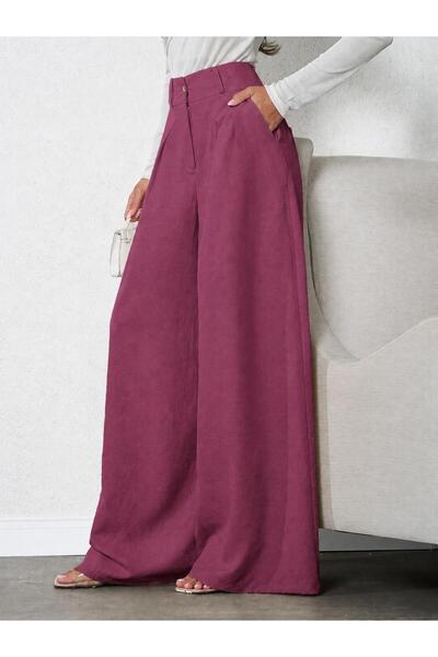 tuzu moda PALAZZO KADIN PANTOLONU FLOTOLU KADIN PANTOLONU