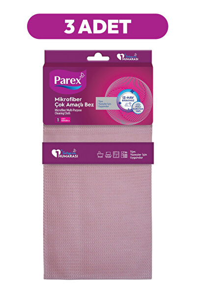 Parex Microfiber Multi-Purpose Cloth Pink Triple Pack