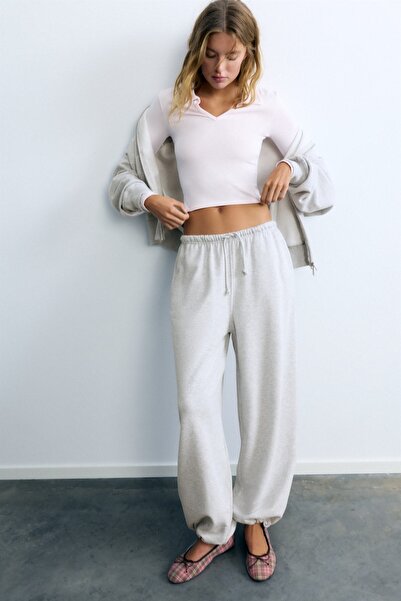 Pull & Bear Paçası lastikli jogger pantolon