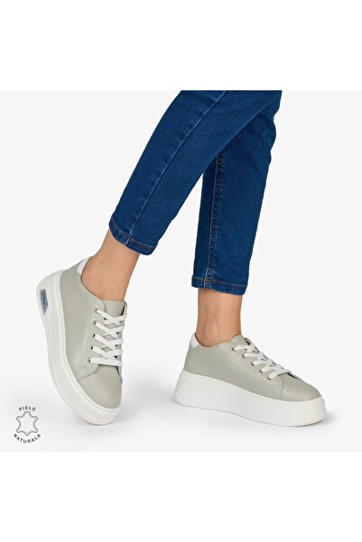 trendamoda PANTOFI CASUAL Dama Piele Naturala 1054 Culoare Gri