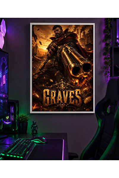 Miutic Print Studio Tablou Gaming League of Legends – Graves, Pistolarul Nele...