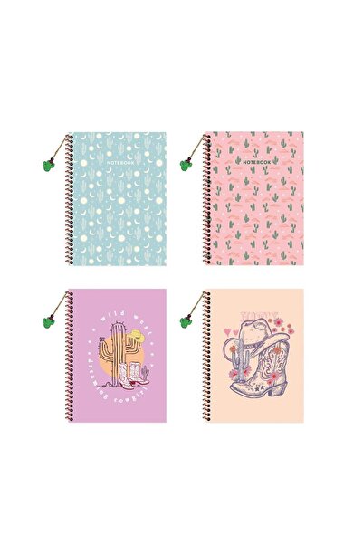 KESKİN COLOR Keskin 16,5*22,5 100 Yp. Lineless Spiral Bound Hard Cover Notebo...