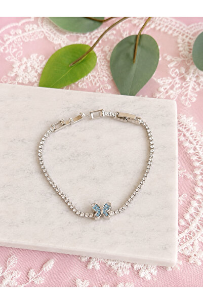 FLAWSOME JEWELRY STORE Zircon Stone Butterfly Waterway Bracelet Thin Small St...