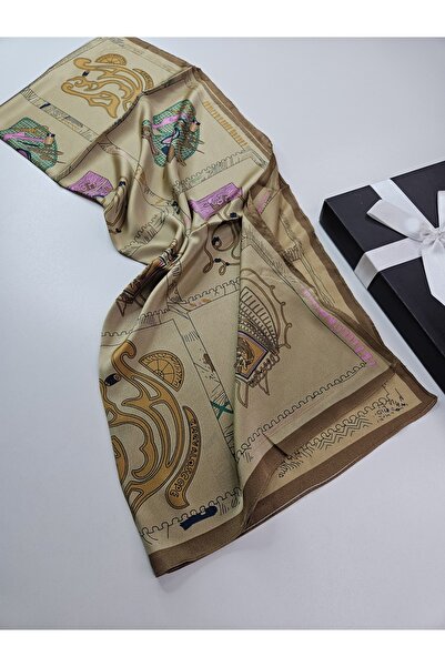 tomrisboutique Luxury Voile Silk Shawl Scarf Horse Patterned Double Sided 70 ...