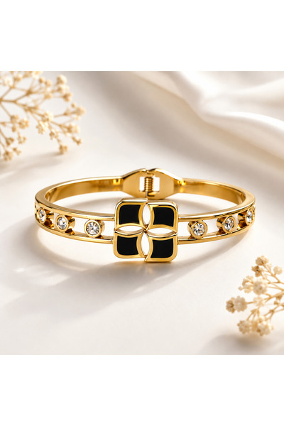 Generic Kids Bangle Bracelet for Girls – 18K Gold Plated Stainless Steel, PVD...