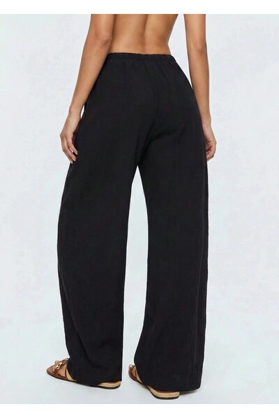 SV Sun Victoria Women's Low Waist Tencel Linen Pantalon