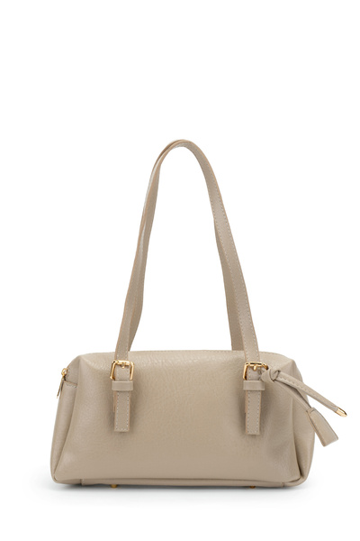 minebag Double Compartment Belt Detailed Women's Shoulder Bag Venus Beige